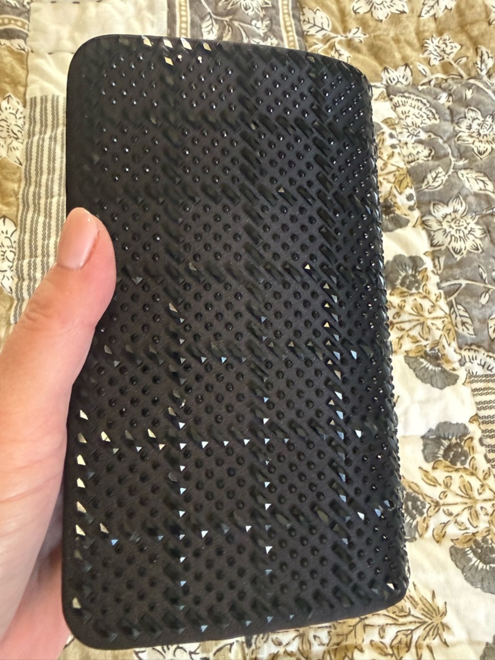 Black Satin Evening Clutch
